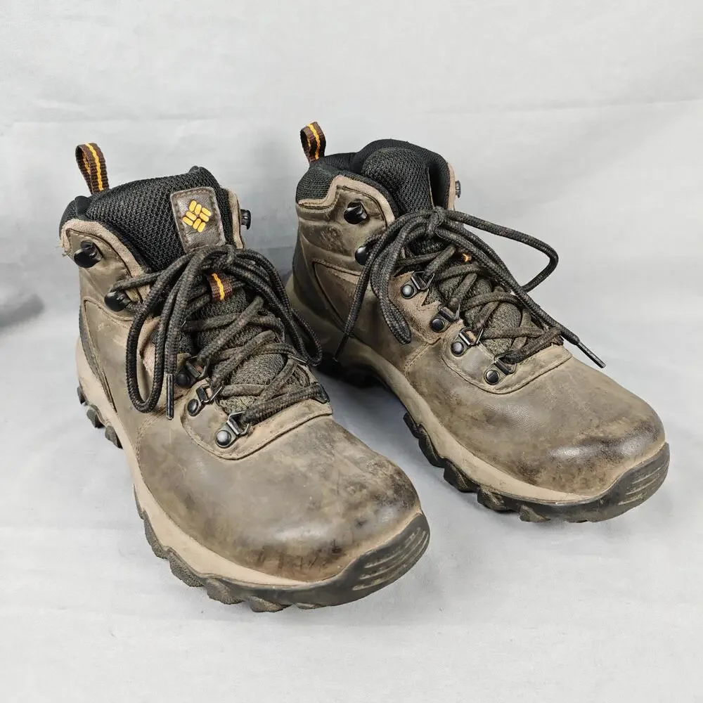 Columbia Boots Mens Size 7.5 Brown Leather Waterproof Hiking Chukka BM3970-231